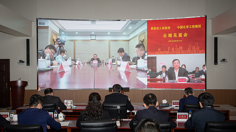 戴和根、文岗与阜阳市委书记孙正东举行云端见面会