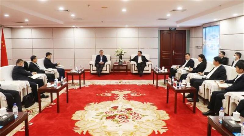 戴和根会见中国有色集团党委书记、董事长奚正平