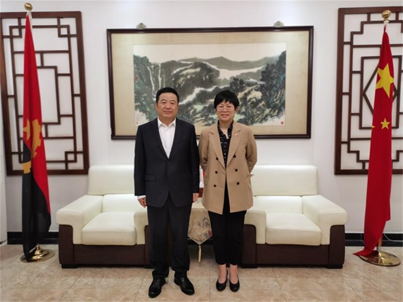 文岗会见中国驻安哥拉使馆临时代办陈凤
